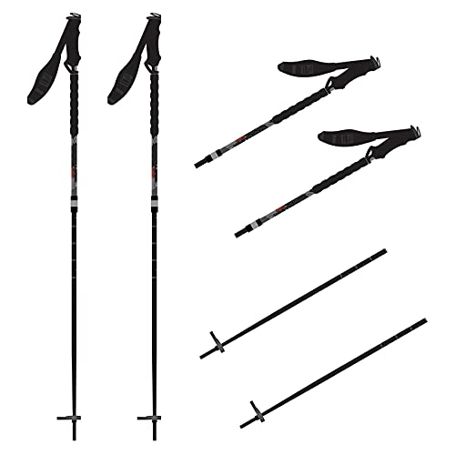 K2 Unisex – Erwachsene Skis Aluminium Lockjaw ALU-Eva — Gunmetal — Länge: 105-145 cm — 10E3031 Skistock, 105-145 von K2