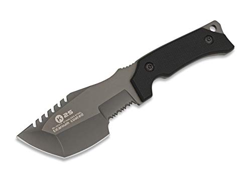 K25 Unisex – Erwachsene Neck Knife 32372 feststehendes Messer, Schwarz, 14 cm von K25