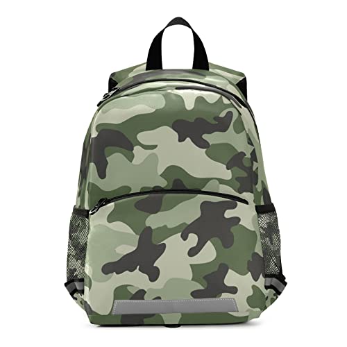 Camouflage Armeegrün Versteckt Rucksack Kleinkind Kinder Büchertasche Vorschule Schülerrucksack für 3-8 Jahre die Mädchen Jungs von KAAVIYO