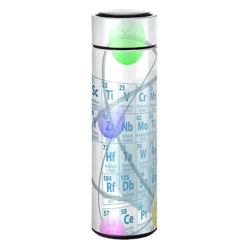 KAAVIYO Periodensystem Der Chemischen Elemente Wasserflasche Wasserkanne Edelstahl Isolierte Isolierflasche Auslaufsicher von KAAVIYO