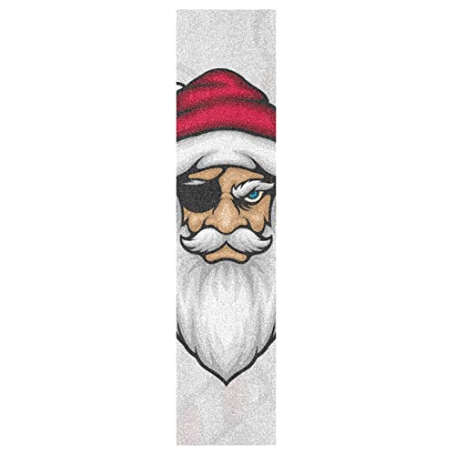 KAAVIYO Weihnachtsmann Weiß Skateboard Griptape rutschfest Selbstklebend Longboard Griptapes Aufkleber Griffband 9x33in,44x10in(1pcs) von KAAVIYO