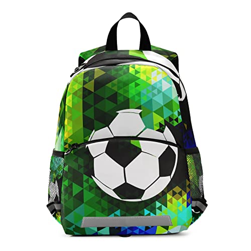 Kunst Bunter Fußballball Rucksack Kleinkind Kinder Büchertasche Vorschule Schülerrucksack für 3-8 Jahre die Mädchen Jungs von KAAVIYO