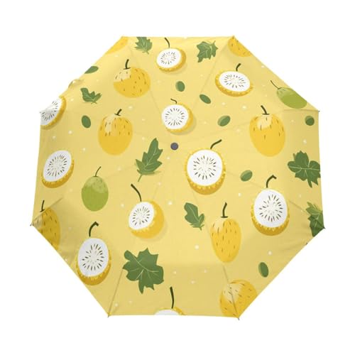 Süßes Fruchtwiederholungsmuster Regenschirm Automatik Auf-Zu Taschenschirm Umbrella Kompakt Schirme für Jungen Mädchen Strand Frauen von KAAVIYO