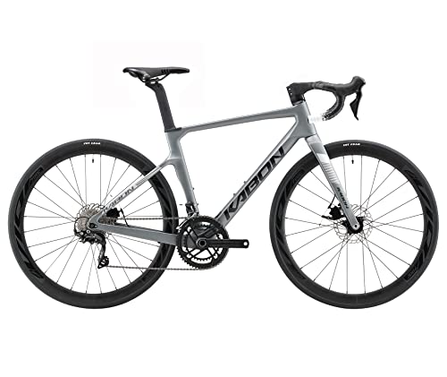 KABON Carbon Rennrad, T800 Carbon Fiber Rahmen 700C Rennrad mit 18 Gang, Integriertem Kohlefaser Lenker, Scheibenbremsen Ultraleichtes Rennfahrrad Carbonrad für Erwachsene von KABON