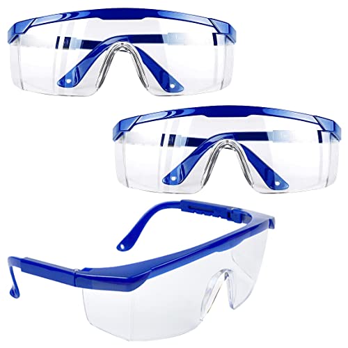 Schutzbrille,3 PCS Schutzbrille für Brillenträger Anti-Fog Schutzbrille Professionelle Überbrille Arbeitsschutzbrille für Kinder Erwachsene Augenschutz PC-Gläsern für Outdoor-Aktivitäten von KAIAIWLUO