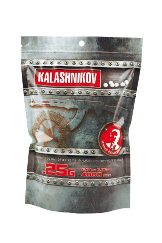 Kalashnikov BBs 0.25g 4.000er Beutel weiss Softair Munition von KALASHNIKOV