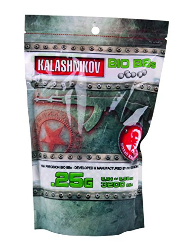 Kalashnikov Softair BIO BBs 0.25 g Kal. 6 mm 3.200 Stück weiß, 123601 von KALASHNIKOV