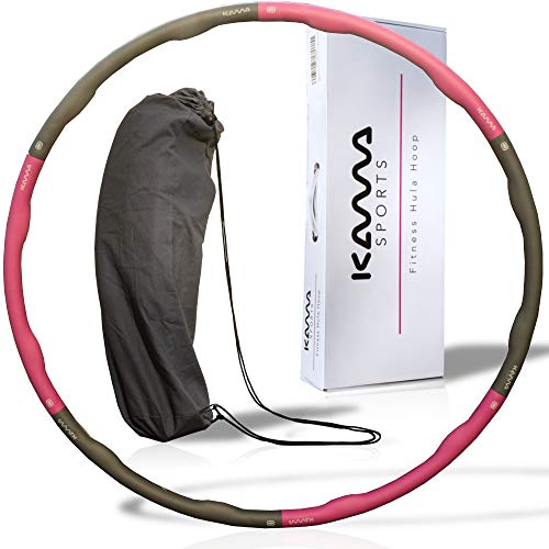 KAMASPORTS Hula Hoop Reifen mit Tasche Stabiler Hullahub zum Abnehmen Fitness Gymnastikreifen für Erwachsene Anfänger Hoola Hoop - Hola Hup 1,2kg von KAMASPORTS
