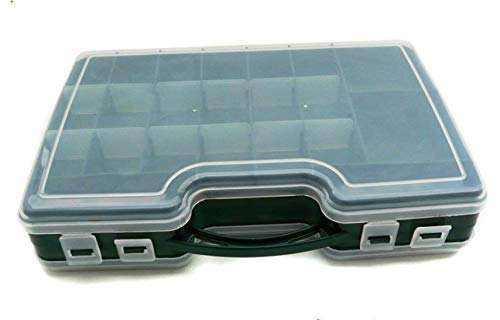 KANANA Plastikbox Angelbox Köderbox zubehörbox Angel Box TACKLEBOX für Fische, Zubehör, Modell und Große:MP017. 1-Seiti 29x20x6cm von KANANA