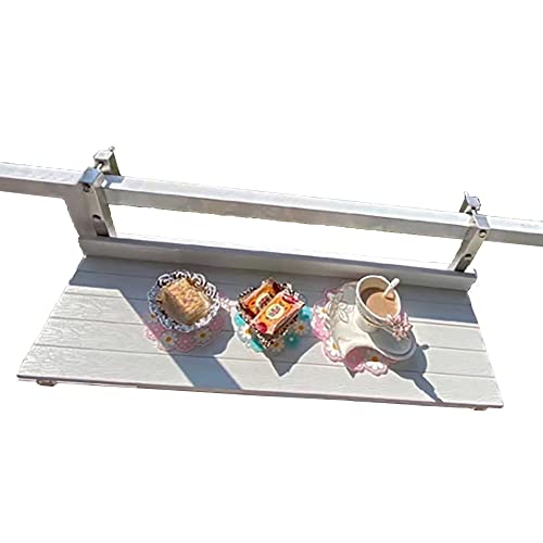Balkon-Stehtisch für Geländer, Balkontisch, Outdoor-Hängestangen-Tische für Deck, Outdoor-Klapptisch, an der Wand montierter kleiner, zusammenklappbarer, platzsparender Serviertisch-Schreibtisch, für von KANBUN