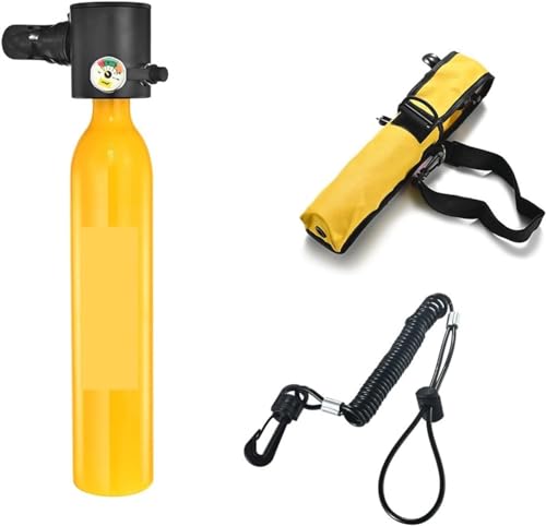 KANBUN 0,5 l Mini-Sauerstoffflasche, Tauchunterricht, Unterwasser-Atmung, Tauchausrüstung, Atem-Gerätetauchausrüstung (Farbe: Giallo, Größe: M) von KANBUN