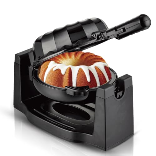 KANBUN Mini-Kuchenmaschine für den Haushalt, 1800 W elektrischer rotierender Lavakuchenmaker, Antihaft-Oberfläche und Wärmeanzeigeleuchte, leicht zu reinigen, gleichmäßige Hitze, für von KANBUN