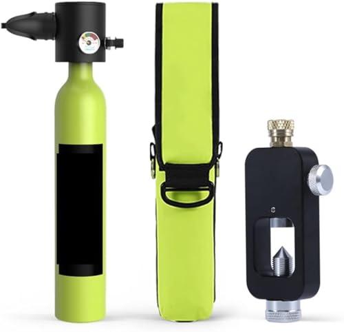 KANBUN Tauchausrüstung, Mini-Tauchausrüstung, Tank, Tauchflasche, Sauerstoffflasche, Schnorchelset mit Adapter, unterstützt 10–15 Minuten Unterwasseratmung (Farbe: A, Größe: Tauchausrüstung G) von KANBUN