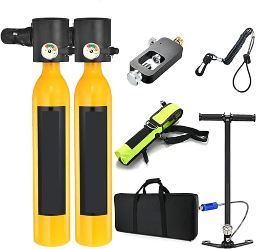KANBUN Tauchausrüstung Tragbare Unterwasser-Notfall-Ersatzgasflasche, ausgestattet mit einem kompletten Satz Tauchatemgerät zum Tauchen oder als Ersatzluftflasche von KANBUN
