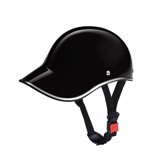 Halbschalenhelm, Baseballkappenhelm Mit ECE Zulassungiber, Brain-Cap Halbschale Helm, Jet-Helm Scooter-Helm Retro Motorradhelm Für Herren Damen Cruiser Chopper Biker Moped C von KANMUASD