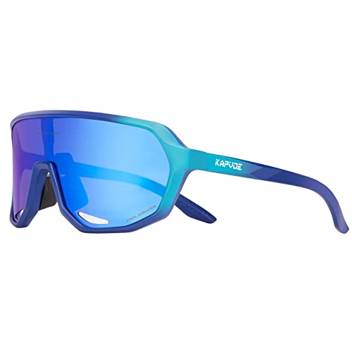 KAPVOE Fahrradbrille Sportbrille Baseball Sonnenbrille Polarisiert Herren Damen MTB Brille Radbrille Rennrad Radsport Laufen Golf Angeln von KAPVOE