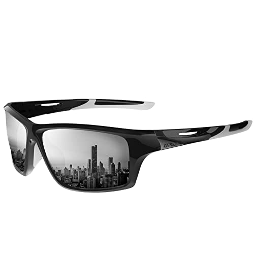 KAPVOE Polarisierende Sport-Sonnenbrille hohe Definition hohen Kontrast Objektiv für Männer Frauen Radfahren Angeln Golf Laufen Fahren Angeln Baseball 08 von KAPVOE