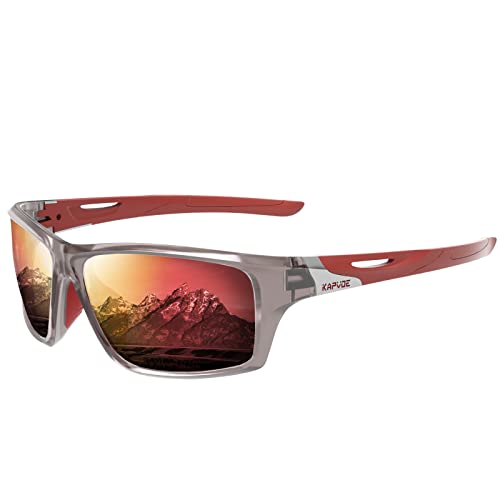 KAPVOE Polarisierende Sport-Sonnenbrille hohe Definition hohen Kontrast Objektiv für Männer Frauen Radfahren Angeln Golf Laufen Fahren Angeln Baseball 13 von KAPVOE
