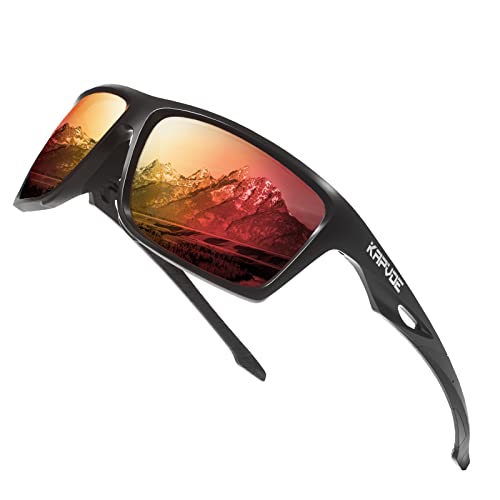 KAPVOE Polarisierende Sport-Sonnenbrille hohe Definition hohen Kontrast Objektiv für Männer Frauen Radfahren Laufen Fahren Angeln Angeln Golf 01 von KAPVOE