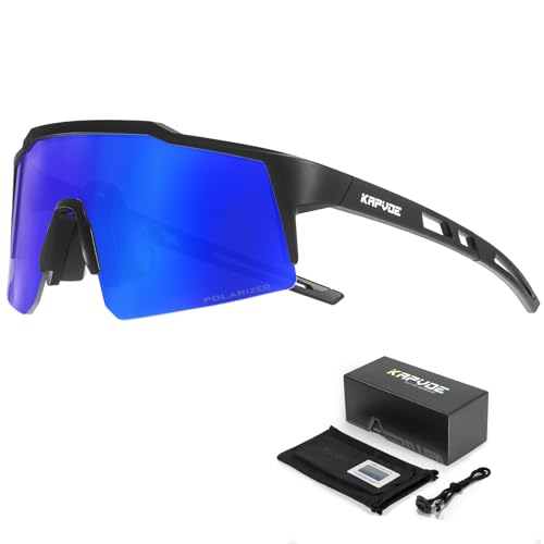 KAPVOE Polarisierte Kinder Sport Sonnenbrille Baseball Brille für Jungen Mädchen Teenager Fahrradbrille Radfahren Laufen Softball TR90 Frame UV400 Schutz 8-15 Jahre alt von KAPVOE