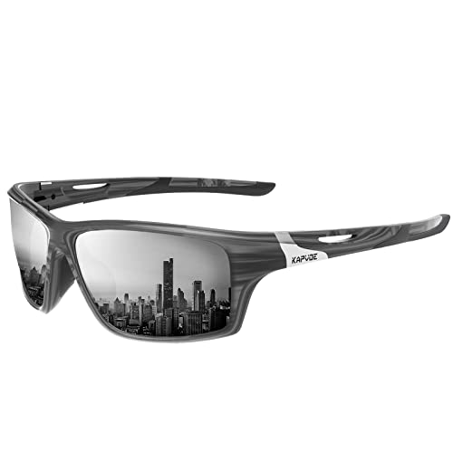 KAPVOE Polarized Sport Sunglasses High Definition High Contrast Lens for Men Women Cycling Fishing Golf Running Driving Fishing Baseball von KAPVOE