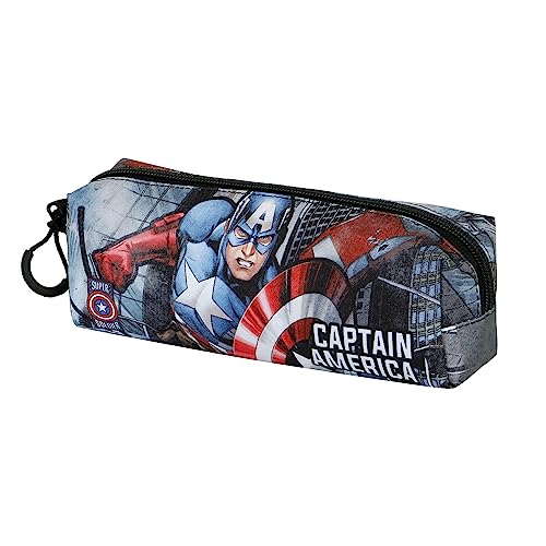 Captain America Defender-FAN Quadrat Federmäppchen 2.0, Schwarz von Marvel