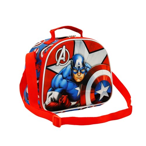 Captain America Gravity-3D Frühstückstasche, Rot von Marvel
