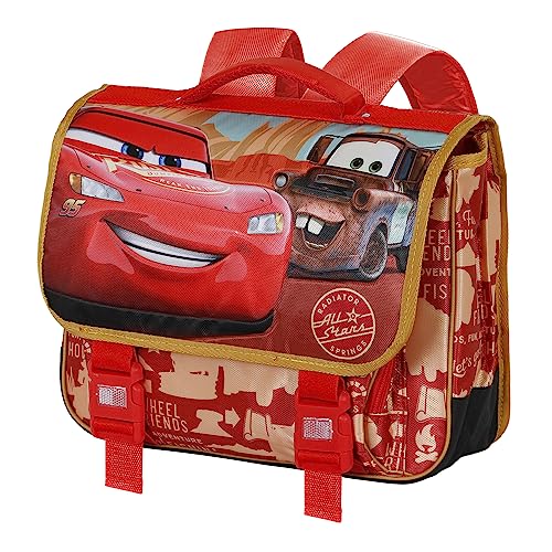 Cars 3 Desert Road-Cartable Rucksack 2.0, Rot, 38 x 30 cm, Kapazität 13,5 L von Disney