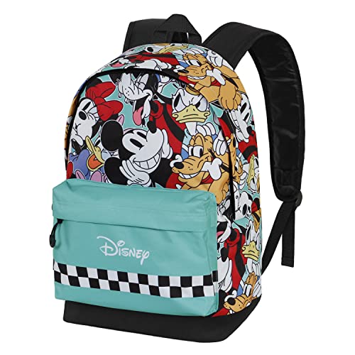 Micky Maus Squares-FAN HS Rucksack 2.0, Blau von Disney