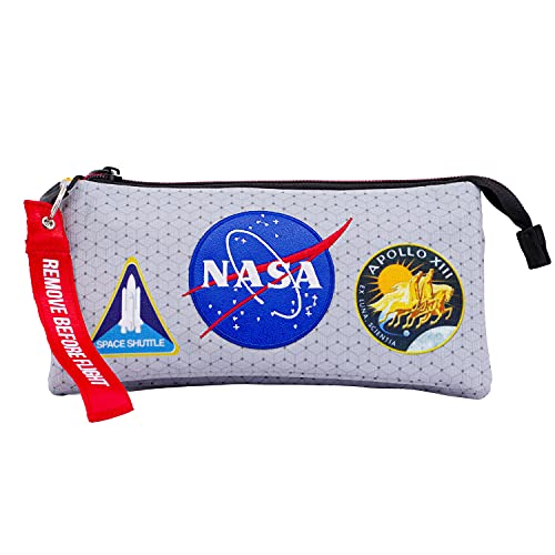 NASA Houston-Dreifach HS Federmäppchen, Grau von NASA