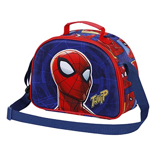 Spiderman Sides-3D Frühstückstasche, Blau von Marvel