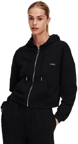 KARL LAGERFELD Essential Zip-Up, Black von KARL LAGERFELD