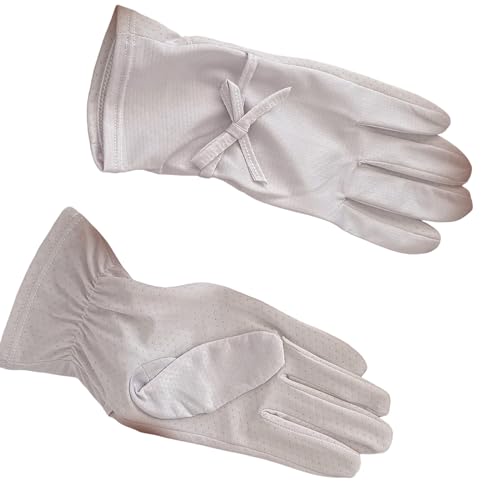 KASFDBMO Kühlende Handschuhe für Damen, UV-Schutz, Eisseide, Handhandschuhe mit Schleife, für Outdoor-Sport, Radfahren, Angeln, kühlende Handbekleidung, Kühlhandschuhe für den Außenbereich von KASFDBMO