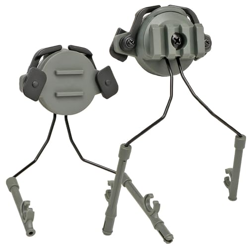 Tacticals Helm-Airsoft-Headset-Halter, schnelles Helmschienen-Adapter-Set für 19–21 mm verstellbare Schienen, Halterungsschienen-Adapter, 1 Paar von KASFDBMO