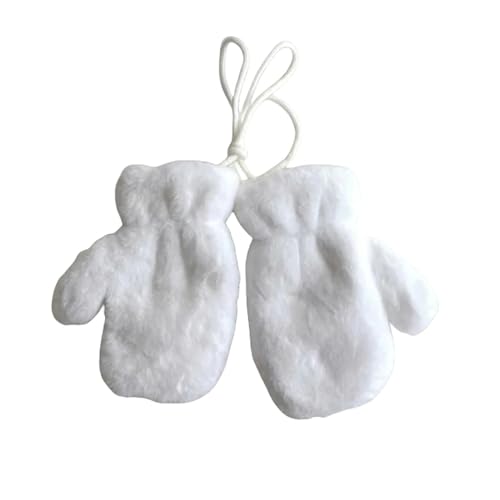 Kind Handschuhe Winterhandschuhe Mit Streichmädchen-Fäustlingen Kinder Für 2-6 Jahre-Weiß von KATIAK