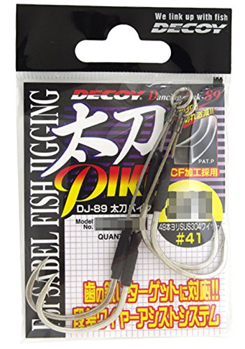 Decoy DJ-89 Tachi Pike Steel Wire Twin Assist Hooks Size 3/0 (6233) von KATSUICHI