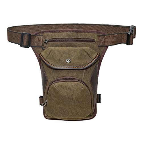 KAUKKO Hüfttasche Herren Sidebag Hüfttasche Damen für Sport Outdoor, 17 * 6 * 30 cm (Khaki JNL-K8004-01) von KAUKKO