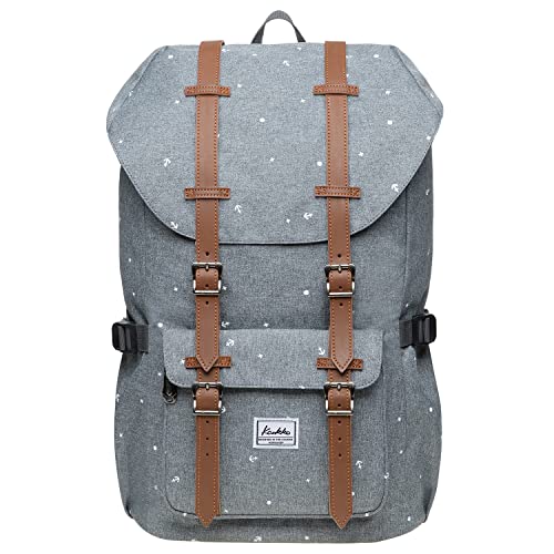 KAUKKO Rucksack Damen Herren Schulranzen 18 Zoll Backpack für 13" Notebook Lässiger Daypacks, 47 * 28 * 16cm, 19L, Large von KAUKKO