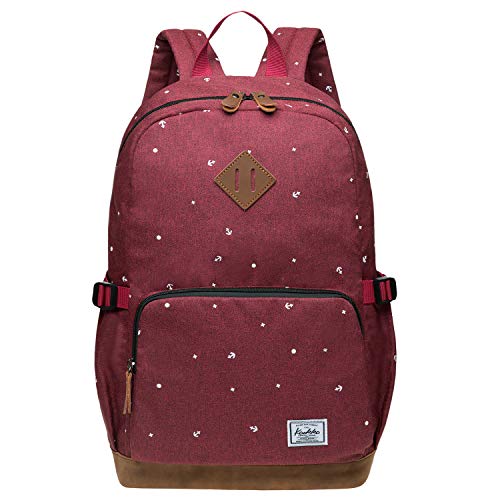 Kaukko Studenten Backpack für Mädchen Jungen & Kinder mit 14" Laptopfach & Anti Diebstahl Tasche für den Alltag, 11.8"* 5.2"* 17.7"/ 17.6L von KAUKKO