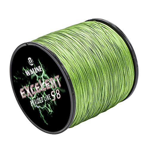 Waline Super Strong 300m 500m PE Geflochtene Angelschnur 8 Stränge Multifilament Angelschnur 20lb-80lb Meeresfischen Geflochtene Schnur (Armeegrün, 80lb/0.50mm/ 300m(328yds)) von KBBOX