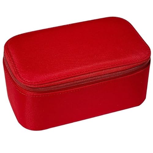 Kosmetiktasche, tragbare Reise-Toilettenartikel-Aufbewahrungstasche, Reise-Kosmetik-Aufbewahrungstasche (Color : Big Red) von KCHYCV
