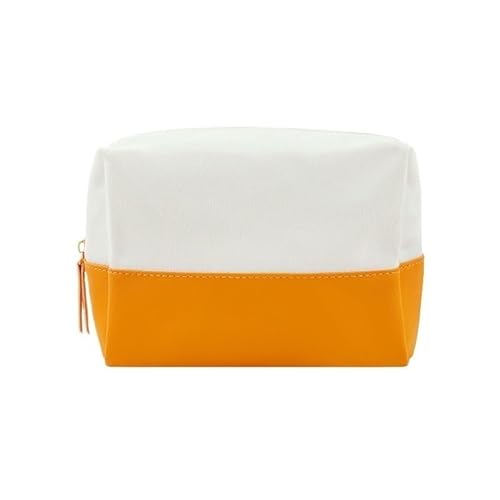 Kosmetiktasche, tragbare Reise-Toilettenartikel-Aufbewahrungstasche, Reise-Kosmetik-Aufbewahrungstasche (Color : Orange) von KCHYCV
