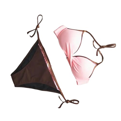 KCYSLY Badeanzug Damen Frauen Sommer Badeanzüge Push Up Bikini Split Bikini Set Strandkleidung-P-M von KCYSLY