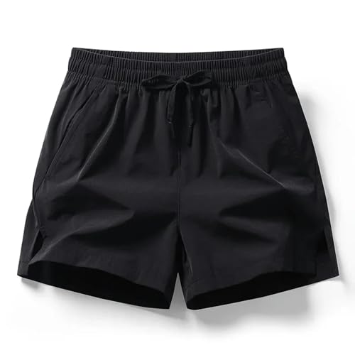 KCYSLY Shorts Herren Herren Badeshorts wasserdichte Strand Shorts Quick Dry Surfen Shorts Mit Mesh-schwarz-XL von KCYSLY