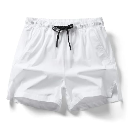 KCYSLY Shorts Herren Herren Badeshorts wasserdichte Strand Shorts Quick Dry Surfen Shorts Mit Mesh-weiß-4xl von KCYSLY