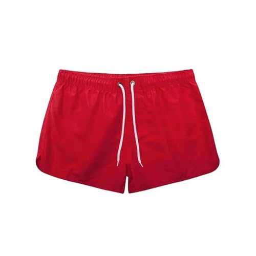 KCYSLY Shorts Herren Herren Schnelltrocknende Beach Shorts Fitness Casual Shorts Sommer Surfen Short Pant-rot-XL von KCYSLY