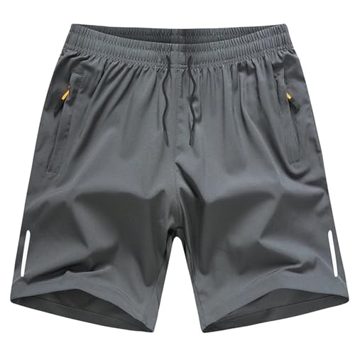 KCYSLY Shorts Herren Mens Running Gym Quick Dry Shorts Herren Sommer Casual Sport Shorts Mit Reißverschluss Taschen-a-m von KCYSLY