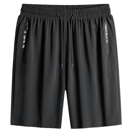 KCYSLY Shorts Herren Sommer Casual Beach Shorts Für Männer Kurzes Training Leiten Männer Shorts-schwarz-XXXL 70 Kg-80 Kg von KCYSLY