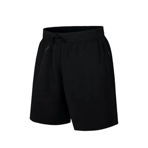 KCYSLY Shorts Herren Sport Shorts Männer Schnelltrocknende Fitness Einfarbige Schnürtaschen Strand Shorts Sommer Kurze Hosen-schwarz-XL von KCYSLY
