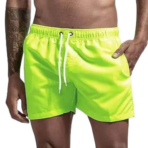 KCYSLY Shorts Herren Swim Trunks Herren Badeshorts Quick Dry Board Shorts Badeanzug Mit Atmungsaktiver Kordelzugtasche-grün-4xl von KCYSLY